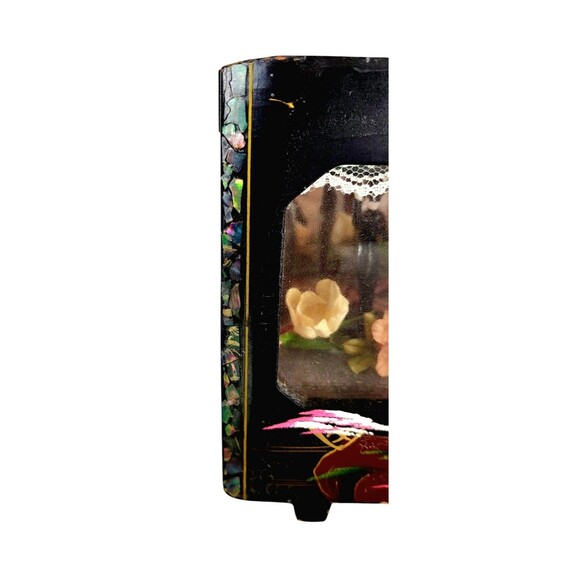 Vintage 1940s Dual Musical Mirrored Jewelry Box Dancing Ballerina & Tuxedo Man - Picture 13 of 16